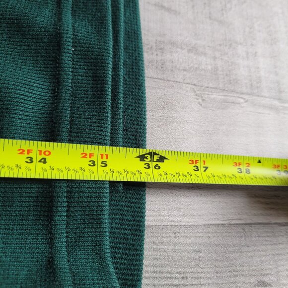 Vintage Express Tricot Green Knit Maxi Skirt S Polyester Cotton Blend - Picture 6 of 6